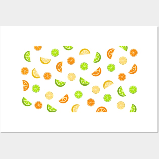 Lemon, Lime, & Orange Slices Wall Art by PLLDesigns